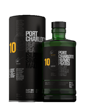Port Charlotte 10 ans 70cl 50° + 2 verres